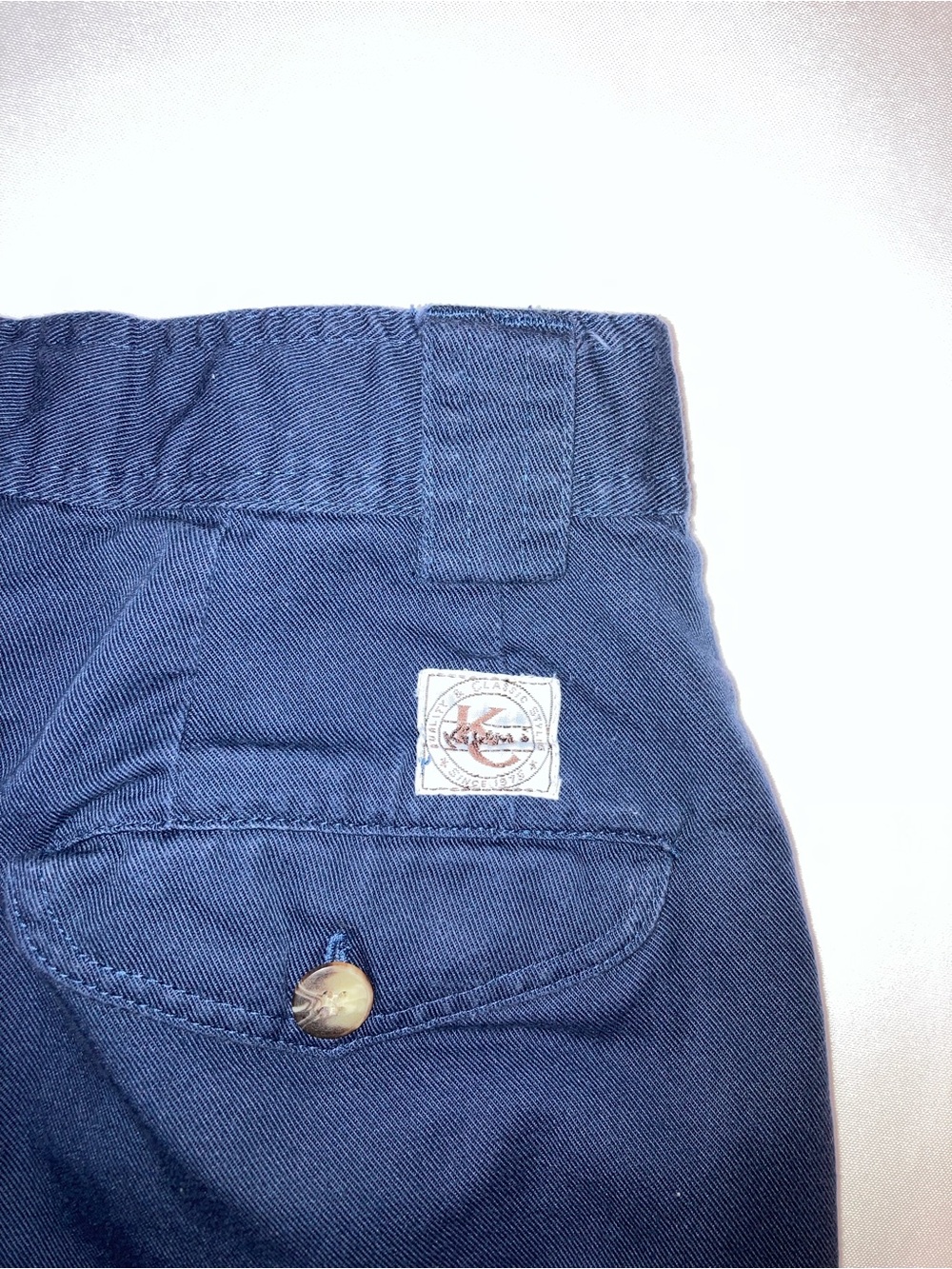 Vintage Kikomo High-Waist Navy Cotton Blend Women's Shorts - Picture 6 of 6